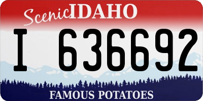 ID license plate I636692