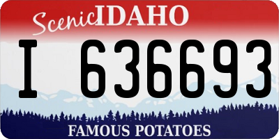 ID license plate I636693