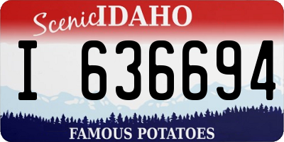 ID license plate I636694