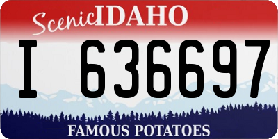 ID license plate I636697