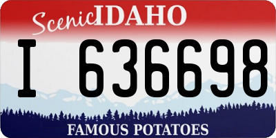 ID license plate I636698