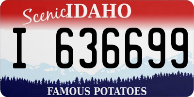 ID license plate I636699