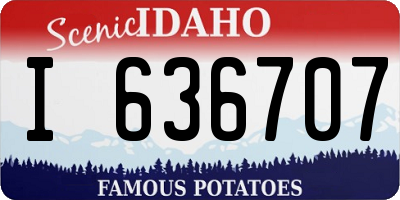 ID license plate I636707