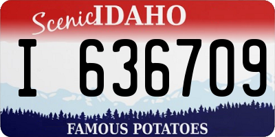 ID license plate I636709