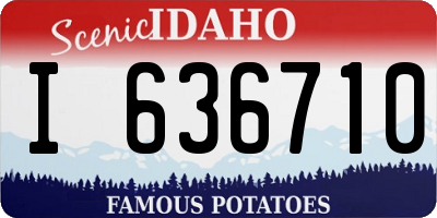 ID license plate I636710