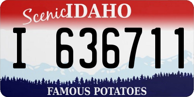 ID license plate I636711