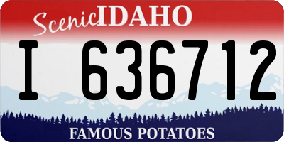 ID license plate I636712