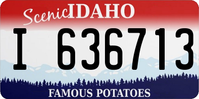 ID license plate I636713