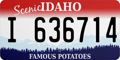 ID license plate I636714