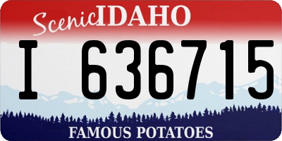 ID license plate I636715