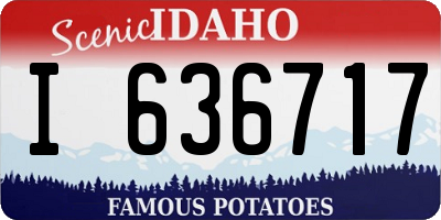 ID license plate I636717