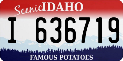 ID license plate I636719