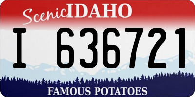 ID license plate I636721