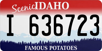 ID license plate I636723