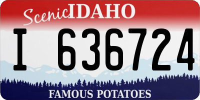 ID license plate I636724