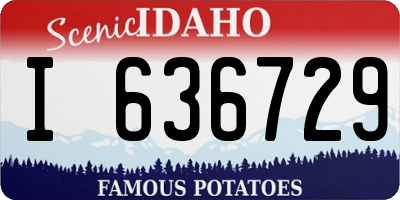 ID license plate I636729