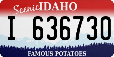 ID license plate I636730