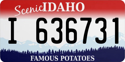 ID license plate I636731