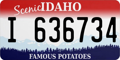 ID license plate I636734