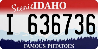 ID license plate I636736