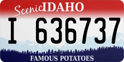 ID license plate I636737