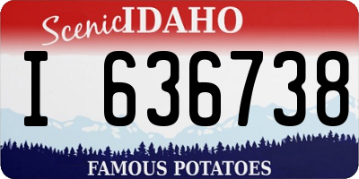 ID license plate I636738