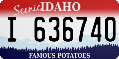 ID license plate I636740