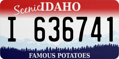 ID license plate I636741