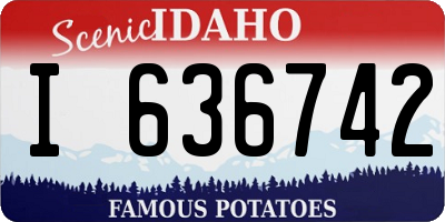 ID license plate I636742