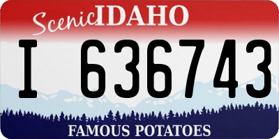 ID license plate I636743