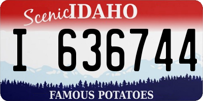 ID license plate I636744
