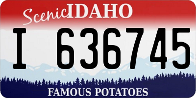ID license plate I636745