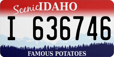 ID license plate I636746