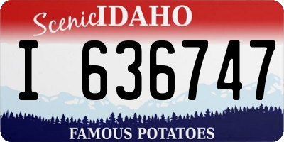 ID license plate I636747