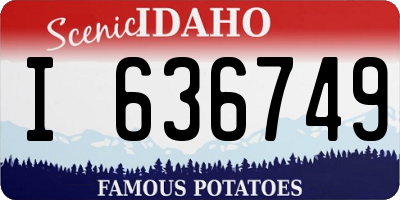 ID license plate I636749
