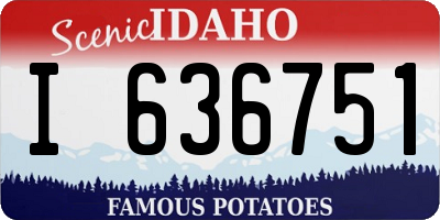 ID license plate I636751