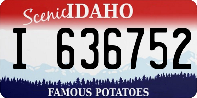 ID license plate I636752
