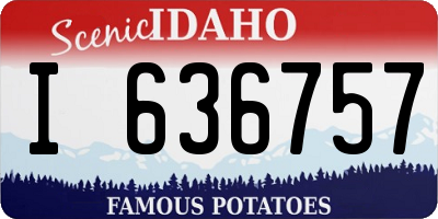 ID license plate I636757