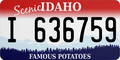 ID license plate I636759