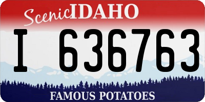ID license plate I636763
