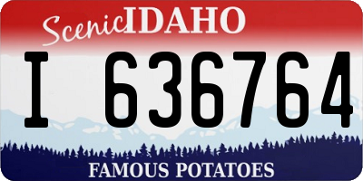 ID license plate I636764