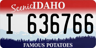 ID license plate I636766