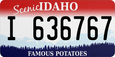 ID license plate I636767