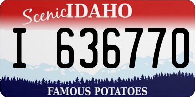 ID license plate I636770