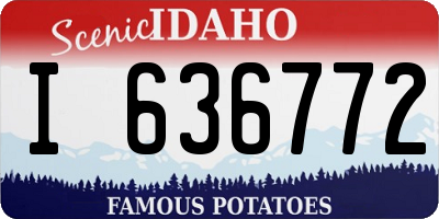 ID license plate I636772
