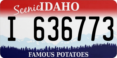 ID license plate I636773