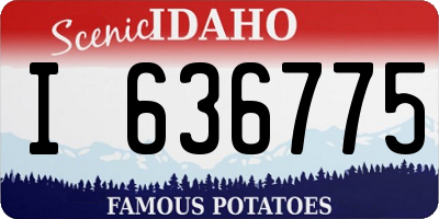 ID license plate I636775