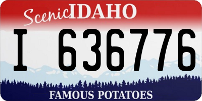 ID license plate I636776