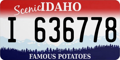 ID license plate I636778