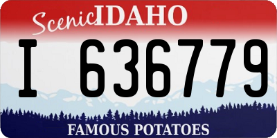 ID license plate I636779